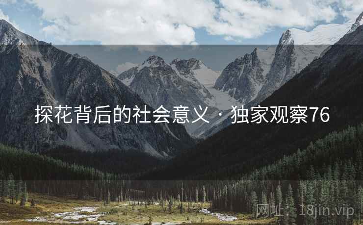 探花背后的社会意义 · 独家观察76